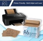 MOS Kraft Greeting Card Envelopes A6 (4.75 x 6.5 Inch) 500 Pack, Self-Seal Heavyweight Brown Envelopes for 4.5 x 6.25 Cards, 4x6 Photos, Rustic Wedding Invitations, Baby Shower - Image 4