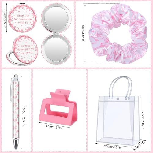 Boao 6 Set Pink Bow Baby Shower Game Prizes Gifts for Winners Guests Favors - Image 3