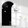 Serencatcher Halloween Baby Shower Arch Backdrop Covers 7.2FT 6FT Black by Serencatcher