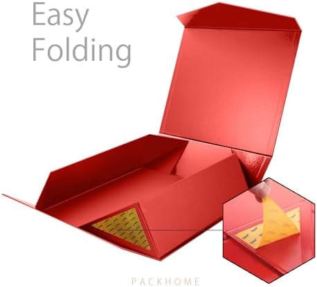 PACKHOME 3 Extra Large Red Gift Boxes Magnetic Lids 17x14.5x5.5in - Image 4
