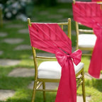 fani Hot Pink Satin Chair Straps Bows,60 PCS 7x108 Inch,Chair Sash - Image 6