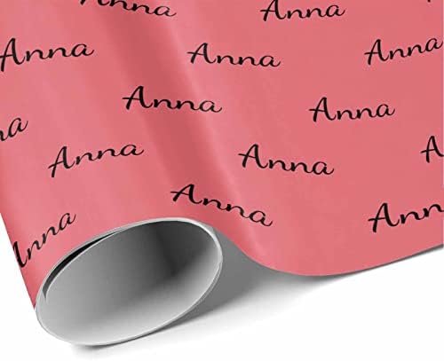 MyPupSocks Custom Name Wrapping Paper, Name Dark Pink Personalized Logo Gift Wrap Paper Funny Wrapping Paper Roll 58x23 for Boys Girls Kids Birthday Christmas Anniversary 5 Rolls - Image 3