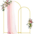 Wokceer Wedding Arch Backdrop Stand 7.2FT,6FT Gold Metal Arch Stand Set by Wokceer