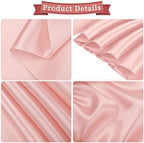 fani Rose Gold Satin Chair Straps Bows,60 PCS 7x108 Inch,Chair Sash - Image 3