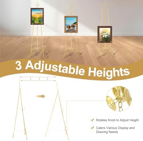 Easel Stand for Sign, Classic, Gold, 1 Pcs - Image 4