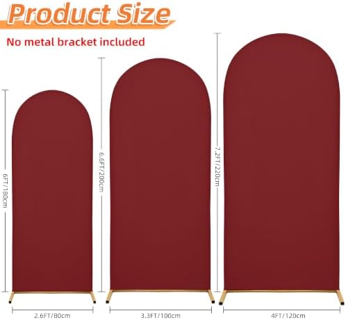 Red 7.2 6.6 ft Arch Backdrop Cover Arch Covers Arch Backdrop Cover - Image 2