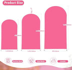 7.2FT Fuchsia Arch Backdrop Cover - Polyester Fitted Wedding Arch Stand Covers Round Top Chiara Arch Backdrop Cover for Birthday Party Banquet Photo Background Decoration - Image 2