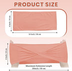 MDS Pack of 125 Spandex Chair Sashes Without Slider Buckles – Coral Peach - Image 2
