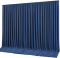 10x10ft Navy Blue Backdrop Curtain Panels for Parties - Wrinkle Free Polyester Photo Curtain Backdrop Wedding Back Drop Fabric Drapes for Party Decorations Background for Photography by WishCare