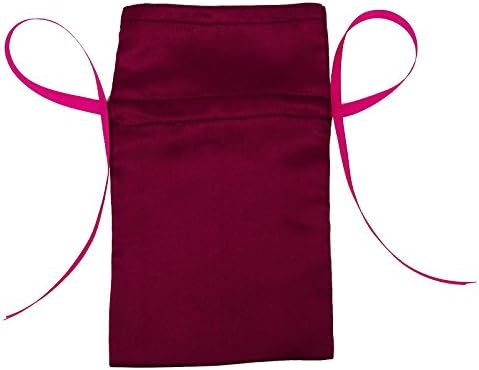 Darling Souvenir 50 Satin Drawstring Gift Pouch Small Wedding Party Favors Bag - 8" x 10" inches Baby Shower Thank You Pouches- Burgundy - Image 2