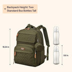 BabbleRoo Diaper Bag Backpack - Travel Large Baby Diaper Bag with Changing pad, Waterproof Baby Bags for Mom & Dad, Unisex Bags with Pacifier Case, Luggage Strap & Stroller Clips– Army Green - Image 2