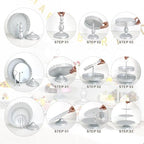11Pcs Silver Cake Stand Set, Metal Dessert Table Display Set - Image 7