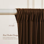 10x10ft Brown Backdrop Curtains for Wedding Parties Wrinkle Free Photo Backdrop Drapes for Photography Birthday Baby Shower Soft Fabric Party Backgournd for Photoshoot 5x10ft, 2 Panels - Image 6