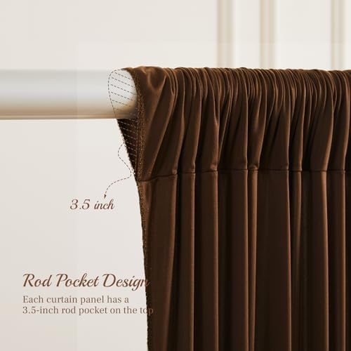 10x10ft Brown Backdrop Curtains for Wedding Parties Wrinkle Free Photo Backdrop Drapes for Photography Birthday Baby Shower Soft Fabric Party Backgournd for Photoshoot 5x10ft, 2 Panels - Image 6