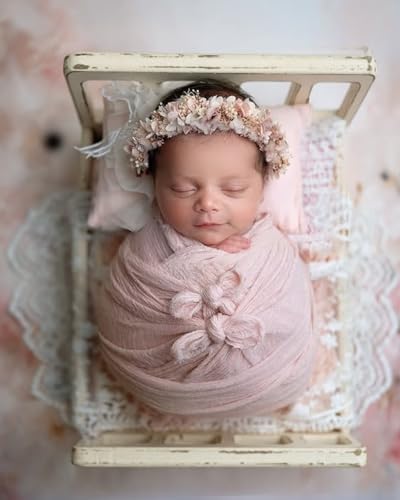 Newborn Photography Props Bed Prop White – Mini Wooden Baby Photography Bed for Newborn Photoshoots, Clean Classic Posing Prop for Studio or Home Sessions - Image 6
