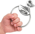 Duck 925 Sterling Silver Teether Rattle Ring by KRYSALIIS
