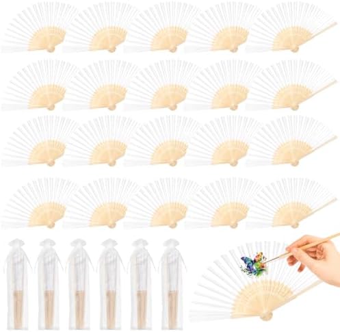 100 Pcs Fans for Wedding Guests, Paper Folding Hand Wedding Fans Bulk for DIY Crafts Wedding Party Gifts Photography Props by Unknown