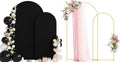 Wokceer Wedding Arch Backdrop Stand and Cover Set of 2,Arch and Black Cover by Wokceer
