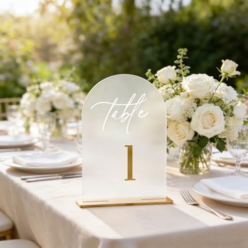 Frosted Wedding Table Numbers 1-15 with Stands - 5.5x7 Inch - Image 7