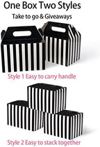 Happyhiram 50 Pack Black Striped Large Gable Boxes, 9x6x6 Inch - Image 2