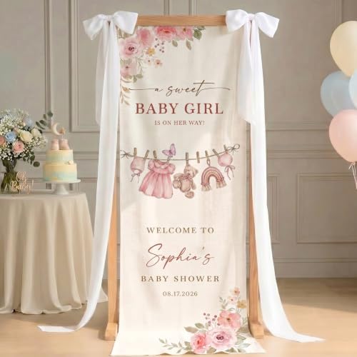Custom Name Baby Shower Fabric Welcome Sign #7 by Unknown