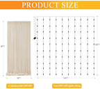 Tulle Backdrop Curtains with Lights Sheer Champagne Curtain Backdrop 20x8ft - Image 2