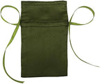 Darling Souvenir 50 Satin Drawstring Gift Pouch Small Wedding Party Favors Bag - 8" x 10" inches Baby Shower Thank You Pouches- Olive Green - Image 2