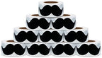 Black Mustache Stickers Moustache Party,Baby Shower,Little Man Themed Party,Father's Day,Bow tie Party Label 80×40 mm-200 Per Roll (10 Rolls) by hylabelest