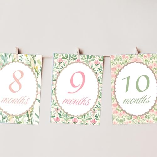 Personalized Baby Milestone Cards – 13 Printed Two Sided Cards with Welcome Card, Monthly Baby Milestones 1–12 Months, First Year Baby Keepsake - Image 7