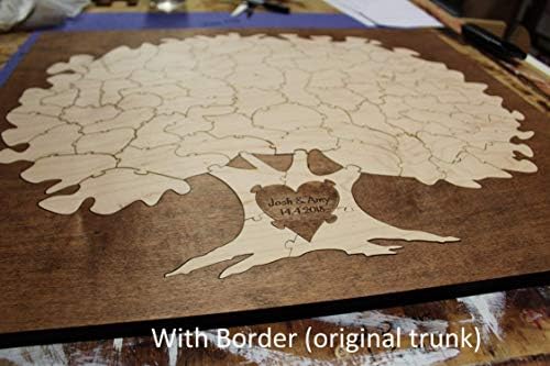 HAVOLY Personalized Wooden Tree Puzzle Wedding Guest Book Alternative | Custom Engraved Sign in Book Great For Anniversaries, Birthdays, Quinceaneras, Bar/Bat Mitsvahs, Family Reunions, & All Events - Image 5