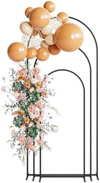 Wedding Arch, Metal Arch Backdrop Stand, Black, 6FT, 5FT, 4FT by AEPOALUA