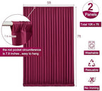 10ft x 7ft Burgundy Backdrop Curtain for Parties Wedding Maroon Wrinkle Free Backdrop Drapes Panels for Birthday Party Bridal Shower Photo Photography Polyester Fabric Background Decoration - Image 5