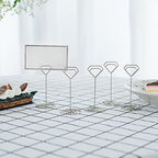 Jofefe 24Pcs Unique Table Number holders with 24Pcs Place Cards, Place Card Holder, Table Card Holders, Table Number Stands, Photo holder Name Card Picture Clips for Wedding, Birthday Party - Image 4