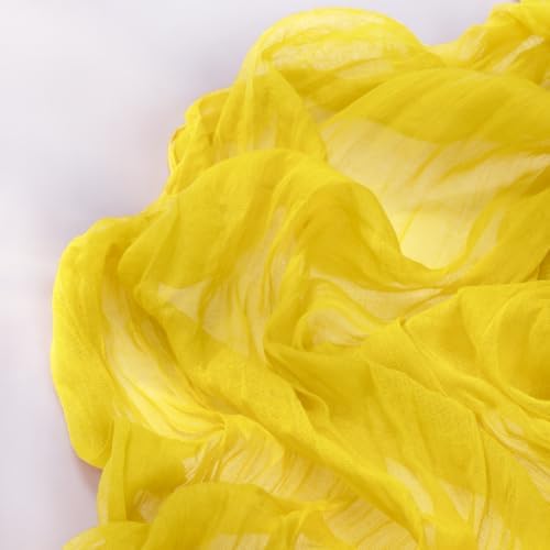 DeZerlor Lemon Yellow Cheesecloth Table Runners 10 Pack Summer Boho Runners - Image 3