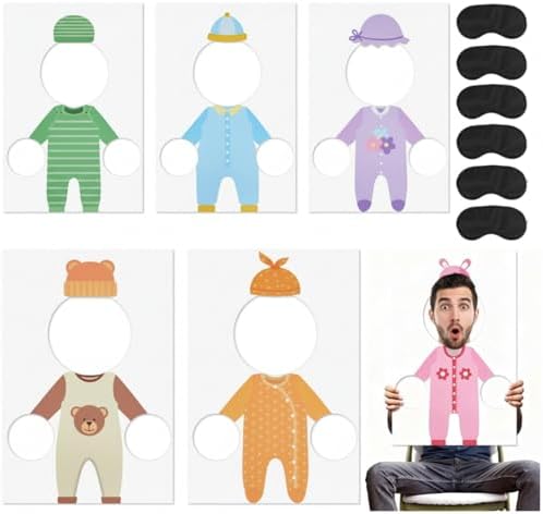 6 Set Baby Shower Games Feed The Baby(Gender-neutral,Multicolor) by Unknown