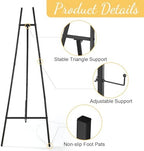Black Croblissful 50" Easel Stand for Wedding Sign Adjustable, Metal - Image 3