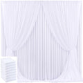 40x10ft White Backdrop Curtain for Wedding Parties Wrinkle Free Fabric White Drapes Backdrop Decoration for Baby Shower Birthday Photography Decoration 8 Panels, 5ft x 10ft by Gogoparti