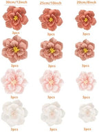 24 Pcs Tissue Paper Flowers Decorations for Wall,8" 10" 12" Crepe Paper Flowers for Floral Party Wedding Baby Bridal Shower Birthday Wall Decor (24, Assorted Color) - Image 3