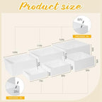 Geelin 6 Pcs Acrylic Risers Cube Stands, White, 7 to 12 Inch, Square - Image 4