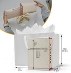 Papertide 36 Pack White Mini Gift Bags 16×6×12 inch with Tissue Paper - Image 2