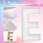 ONE Charcuterie Board Letters Fillable, ONE Cardboard Letters for Charcuterie, ONE Letters for Food Chocolate Cupcake Candy, Paper Mache Letter Trays for Birthday Baby Shower Anniversary Decoration - Image 4