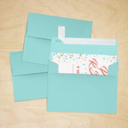 LUXPaper A2 Invitation Envelopes | Peel & Press | 4 3/8" x 5 3/4" | Seafoam Blue | 80lb. Text | 500 Qty - Image 7