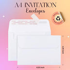 ACSTEP 3000Pack A4 Envelopes 4-1/4 X6-1/4 Inch Self seal White 4 X 6 Envelopes For for Weddings, Invitations, Photos, Postcards, Greeting Cards Mailing,Baby Shower, Graduation - Image 2