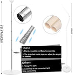 2 Sets Adjustable Balloon Column Stand Kit with Bases（Black & Silver） - Image 3