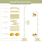 EMART Balloon Arch Stand 7.5 X 6.2FT Set of 2 Gold Half Wedding Arch Stand - Image 7