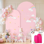 Pink Arch Cover 7.2FT 6FT Hot Pink Stretch Spandex Wedding Backdrop Cover - Image 2