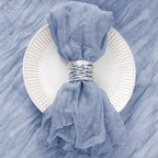 DeZerlor Dusty Blue Washable Cheesecloth Napkins Set of 50 for Wedding - Image 2