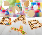 4PCS Charcuterie Letters 12” Fillable Cardboard Letters “Baby” Tray for Baby Shower, Wood Cupcake Chocolate Candy Dessert Decorative Tray (Baby-Wooden) - Image 3