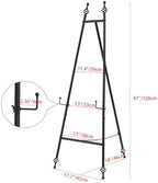 Heavy Duty Large Easel Stand for Mirror Display Wedding Sign(Black 47'') - Image 5