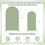 Sage Green Arch Backdrop Covers Set of 2(7.2Ft, 6Ft), Spandex Fitted Chiara Arch Stand Covers Backdrops for Wedding Baby Shower Birthday Graduation Photo Booth Props(Only Cover) - Image 5